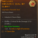 S15-SC | Seal 6 Slot For Warlock +25% Crit Strike Dmg (Max)
