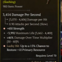 2GA Polearm GA Strength/GA +10 Primary Resource Lucky Hit/3992 max life 46% dmg over time multiplie