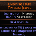 RISE OF THE ABYSSAL Undying Hate TECROD ROLLED Timeless Jewel NEW UNIQUE JEWEL