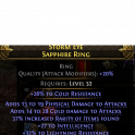 DAWN OF THE HUNT RARE RING HIGH COLD AND PHYSICAL DMG 37% RARITY FOUND 27 INT 32% LIGHT 26 COLD RES