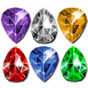 Perfect Gems - Amethyst, Saphire, Topaz, Ruby, Diamond, Emerald, Skull