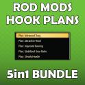 [XBOX] Fishing Rod Mods and Hooks Plans 5in1 Bundle (Advanced drag/Attractive hook/Improved bearing)