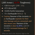 2GA Mantle of Mountain's Fury (66/80) 120 str 3 earthquake GA Life on Kill GA Fortify Generation