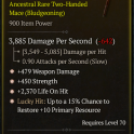 4GA Two-Handed Mace Weapon Damage + Strength + Life on Hit + 10 Primary Resource