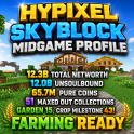 ⚡SKYBLOCK FARMING PROFILE ⚡ 12 BILLION UNSOULBOUND ⚡12.3 BILLION TOTAL ⚡64M PURE COINS
