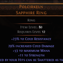 RISE OF THE ABYSSAL PERFECT Polcirkeln UNIQUE RING LVL 12 REQ 30% COLD DAMAGE + SHATTER CHANCE RING