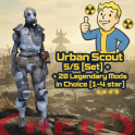 Armor in list :Urban/Forest/Marine/Civil Engineer  5/5 set + 20 Legendary mods in choice [1-4 star]