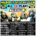 POWER ARMOR PLANS T-60 / T-51 / T45 / RAIDER