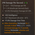2GA MACE  — 298 DPS / +182 Int / +75% DoT / +65% Overpower / Incinerate DMG +94%