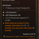 Legendary Boots 2GA (GA Dexterity - GA Maximum Life) and one random stat