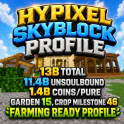 ⚡SKYBLOCK PROFILE ⚡ 11.4 BILLION UNSOULBOUND ⚡13 BILLION TOTAL ⚡1.4B PURE COINS