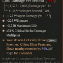 3GA The Butcher's Cleaver (89/95) GA Critical Strike Damage Multiplier GA Maximum Life GA Willpower