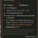 3GA Footfalls of the Waning World (88/100) GA Willpower/GA 188% Movement Speed GA Shadow Resistance