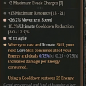 2GA Beastfall Boots (75/75) *6 Agile* *26.2% Movement Speed* 13 max resource 10.5% ultimate cooldown
