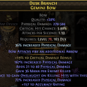 RISE OF THE ABYSSAL INSANE 504 MAX DAMAGE GEMINI BOW 19% CRIT DMG 36 MANA PER KILL ONSLOUGHT