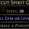 DAWN OF THE HUNT PERFECT Uncut Spirit Gem level 20 uncut spirit gem rank 20