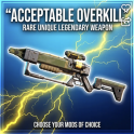 FO76 PS - ACCEPTABLE OVERKILL LASER RIFLE GUN + 1 2 3 4 STAR LEGENDARY MODS OF YOUR CHOICE