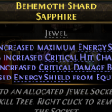 INSANE JEWEL 14% CRIT HIT CHANCE 19% CRIT DMG BONUS 12% ENERGY SHIELD 40% ES FROM FOCUS