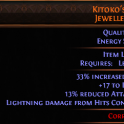 3 SOCKETED KITOKO'S CURRENT UNIQUE GLOVES SPARK ARCHMAGE STORMWEAVER SORCERESS LIGHTNING SPEAR AMAZO