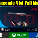Renegade 4 lvl + Top Mods (Kinetic/Sliencer 3) Full durability 130] [PC/PS/XBOX]