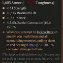 3GA Godslayer Crown (8/10) GA Strength/GA Maximum Life/GA Armor/13% barrier gene