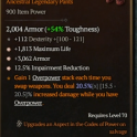 3GA Pants GA Armor/GA Maximum Life/112 dex GA Impairment Reduction