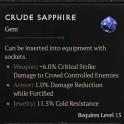 Crude Sapphire - Diablo 4 Gems