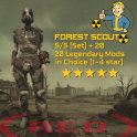 Forest Scout 5/5 [Set] + 20 Legendary mods in choice [1-4 star]