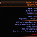 2 SOCKETED 20% QUALITY PERFECT LIGHTNING DMG ESSENTIA SANGUIS FURTIVE WRAPS GLOVES LIGHTNING SPEAR