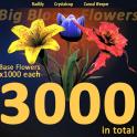 Big Bloom Flowers Bundle x3000 (Carnal weeper/Crystalcup/Radlily)