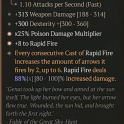2GA Skyhunter (88/100) GA +8 Rapid Fire/GA Poison Damage Multiplier/300 dex 313 weapon dmg