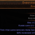 RISE OF THE ABYSSAL DARKNESS ENTHRONED UNIQUE 2 SOCKETED BELT LVL 62 REQ