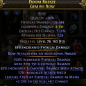 500 DPS GEMINI BOW 151 LIGHTNING DMG 82% ELEMENTAL DMG 17% A.SPEED 2% CRIT CHANCE