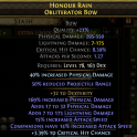RUNES OF ALDUR 650 DPS BOW LIGHTNING DAMAGE 3.4 CRIT CHANCE 15% ATTACK SPEED 34 DEX 14%MIRAGE A.SPE