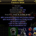 EVASION+ES HELM 49% RARITY FOUND 114 LIFE 35 INT 33% FIRE RESIST