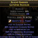 SHIELD FOR HUNTRESS & AMAZON 468 EVASION 142 LIFE 39 LIGHT 26 CHAOS DEFLECTION  22% EVASION