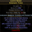 LIGHTNING SPEAR HIGH ENERGY SHIELD HELM 323 ES 352 ACCURACY 20 RARITY FOUND 35% COLD 35 LIGHT RESIST