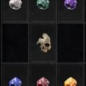 Crude Gems - • Amethyst • Topaz • Sapphire • Diamond • Emerald • Ruby • Skull •