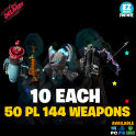 50 PL144 Weapons | 5 Stars Max Perks | [PC|PlayStation|Xbox]