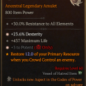 2GA Amulet + *Dexterity/ Maximum Life/ *Potent