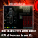 ✅ META GEAR SET WITH ARMOR HELMET AND GUNS Springfield Armory M1A  FAST DELIVERY ✅
