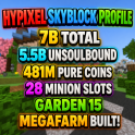 DISCOUNTED!⚡SKYBLOCK PROFILE ⚡ 5.5 BILLION UNSOULBOUND ⚡7 BILLION TOTAL ⚡481M PURE COINS
