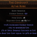 RISE OF THE ABYSSAL The Covenant Altar Robe UNIQUE CHEST LVL 40 REQ WITCH CHEST SORCERESS CHEST