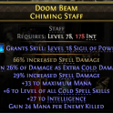 COLD SORCERESS STAFF +6 LEVEL OF COLD SPELL SKILLS 96% SPELL DMG 26% COLD DMG 33 MANA 27 INT24 MANA