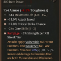 3GA Wyrdskin (Max Aspect) • Bloodied: 3% Strength Per Kill • Critical Strike Chance • Attack Speed /