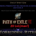 ⚜Uncut Spirit Gem (20 max!)⭐ PoE2⭐Forbidden Rites ⚜