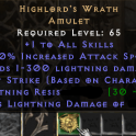 Highlord's Wrath Amulet - PD2 Season 11 Softcore Ladder