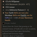 2GA Vasily's Prayer (38/50) *23.6% Willpower* *352 Armor* 4 defensive posture 424 max life