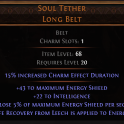 DAWN OF THE HUNT SOUL TETHER UNIQUE BELT LVL 20 REQUIRED
