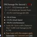 3GA Azurewrath (Max Aspect) ✷98 All Stats ✷15% Attack Speed ✷90% Cold Resistance
